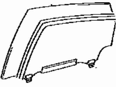 Toyota 68104-47040 Glass Sub-Assy,  Rear Door,  LH