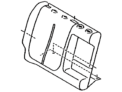 Toyota 71603-52N10-B0 Pad Sub-Assembly, Rear Seat Back W/Cover, Passenger Side