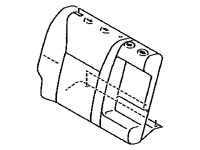 Toyota 71077-52F30-B0 Cover, Rear Seat Back, Passenger Side (For Separate Type)