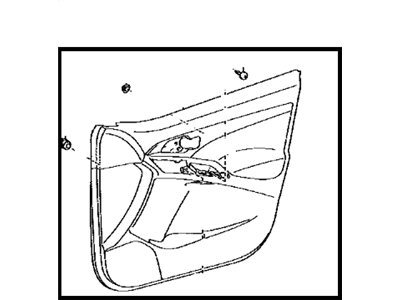 Toyota 67620-02J20-B1 Board Sub-Assy,  Front Door Trim,  LH