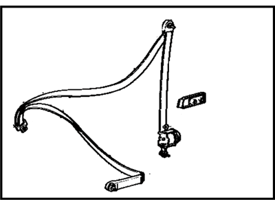 73220-12160-04 Toyota Belt Assembly, Front Seat Outer, Driver Side Illustration 1 of 1