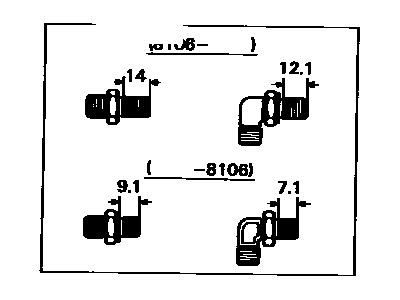 Toyota 90407-13060 Union(For Oil Cooler Tube)