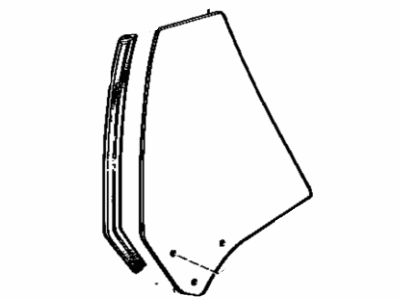 Toyota 62072-12150 Glass Sub-Assembly, Quarter, Driver Side