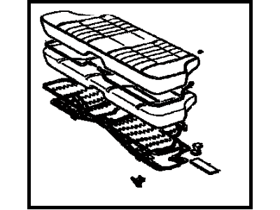 Toyota 71460-13241-01 Cushion Assembly, Rear Seat (For Bench Type)