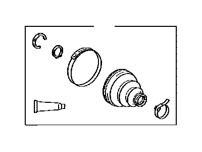 Toyota 04437-21012 Boot Kit,  Rear Drive Shaft Inboard Joint,  RH