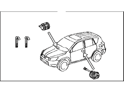 Toyota 69005-0R020 Cylinder Set, Lock