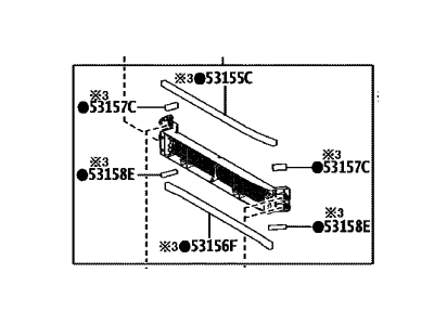 Toyota 53019-42050 Shutter Sub-Assembly, Radiator