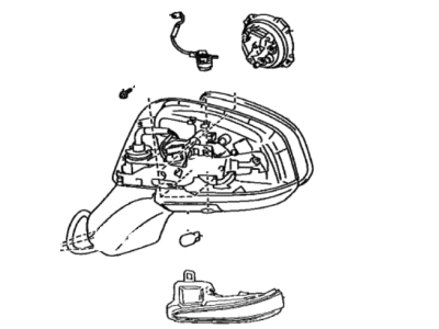 Toyota 87910-0R907 Mirror Assembly, Outer Rear View, W/O Cover, Passenger Side
