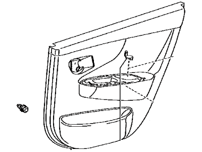 Toyota 67630-02J20-B0 Board Sub-Assembly, Rear Door Trim, Passenger Side