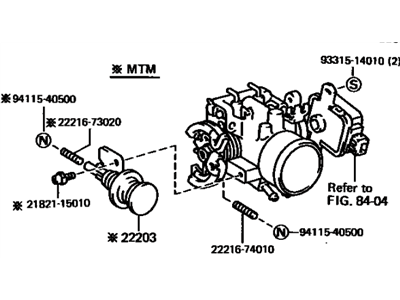 Toyota Van Throttle Body - 22210-73032