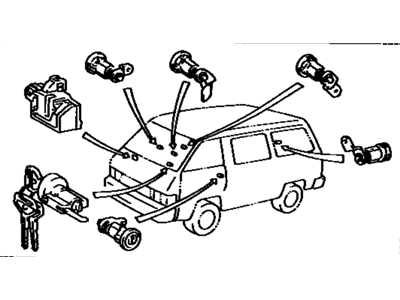 Toyota 69005-28091-06 Cylinder Set,  Lock
