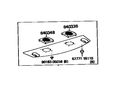 Toyota 64330-16270-01 Panel Assembly, Package Tray Trim