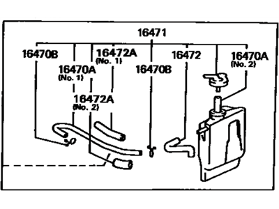 Toyota Tercel Coolant Reservoir - 16470-55030