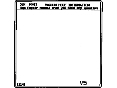 Toyota 17792-11482 Vacuum Diagram