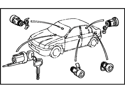 Toyota 69005-16770-C0 Cylinder Set,  Lock