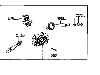 Toyota Tercel Turn Signal Switch - 84310-16500