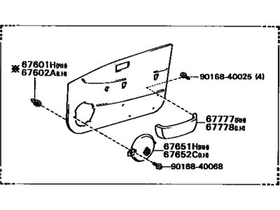 Toyota 67620-1G550-C0 Door Trim Panel, Driver Side