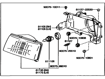 Toyota Tercel Headlight - 81110-16501