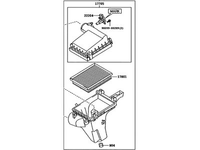 Toyota 17700-37260 Cleaner Assembly, Air