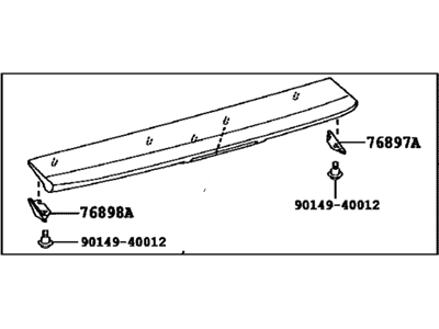 Toyota 76085-47905 Spoiler Sub-Assembly, Rear