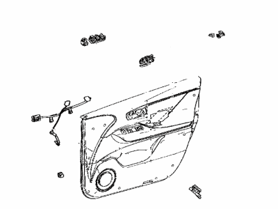 Toyota 67610-62030-C4 Board Sub-Assy,  Front Door Trim,  RH