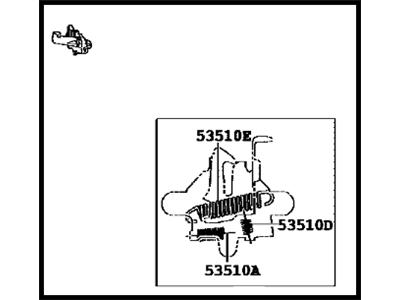 Toyota 53510-62020 Lock Assy,  Hood