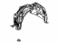 Toyota 53805-08060 Liner, Front Fender, Passenger Side