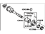 Toyota 43030-44021 Inner CV Joint, Passenger Side