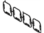 Toyota 17171-25010 Gasket, Intake Manifold To Head, Upper