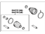 Toyota 04429-0R070 Boot Kit, Rear