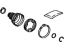 Toyota 04437-0C031 Inner CV Joint Boot, Front