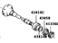 Toyota 43049-28010 Stub Shaft, Front Passenger Side