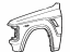 Toyota 53802-90A04 Fender Sub-Assembly, Front Driver Side