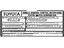 Toyota 11298-36211 Emission Label