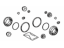 Toyota 04479-02540 Caliper Seal Kit, Rear
