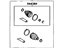 Toyota 04437-21040 Boot Kit, Rear Drive Shaft, Passenger Side