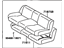 Toyota 71560-14490-A0 Cushion Assembly, Rear Seat (For Bench Type)
