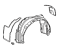 Toyota 53805-06100 Shield Sub-Assembly, Front Fender Splash, Passenger Side