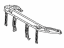 Toyota 71033-47070 Leg Sub-Assembly, Rear Seat Cushion