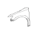 Toyota 53801-33200 Fender Sub-Assembly, Front Passenger Side
