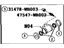 Toyota 47550-WB001 Wheel Cylinder, Rear