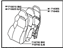 Toyota 71070-20091-C0 Seat Back Assembly, Driver Side