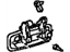 Toyota 69210-AA010-A0 Handle, Outside, White, Passenger Side