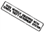 Toyota 74515-14032 Warning Label