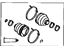 Toyota 04438-12120 Boot Kit, Front Drive Shaft, In & Outboard, Passenger Side