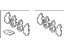 Toyota 04946-42011 Shim Kit, Anti Squeal(For Rear Disc Brake)
