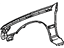 Toyota 53801-06050 Fender, Front Passenger Side