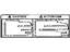 Toyota 42668-58070 Label, Compact Spare Tire Caution