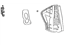 Toyota 81561-47270 Lens & Body, Rear Combination Lamp, Driver Side
