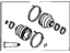 Toyota 04438-12171 Boot Kit, Front Drive Shaft, In & Outboard, Passenger Side